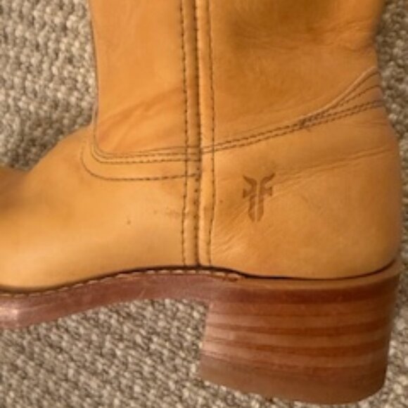 Frye Campus Banana Leather Boots Women Size 7 - Picture 6 of 7